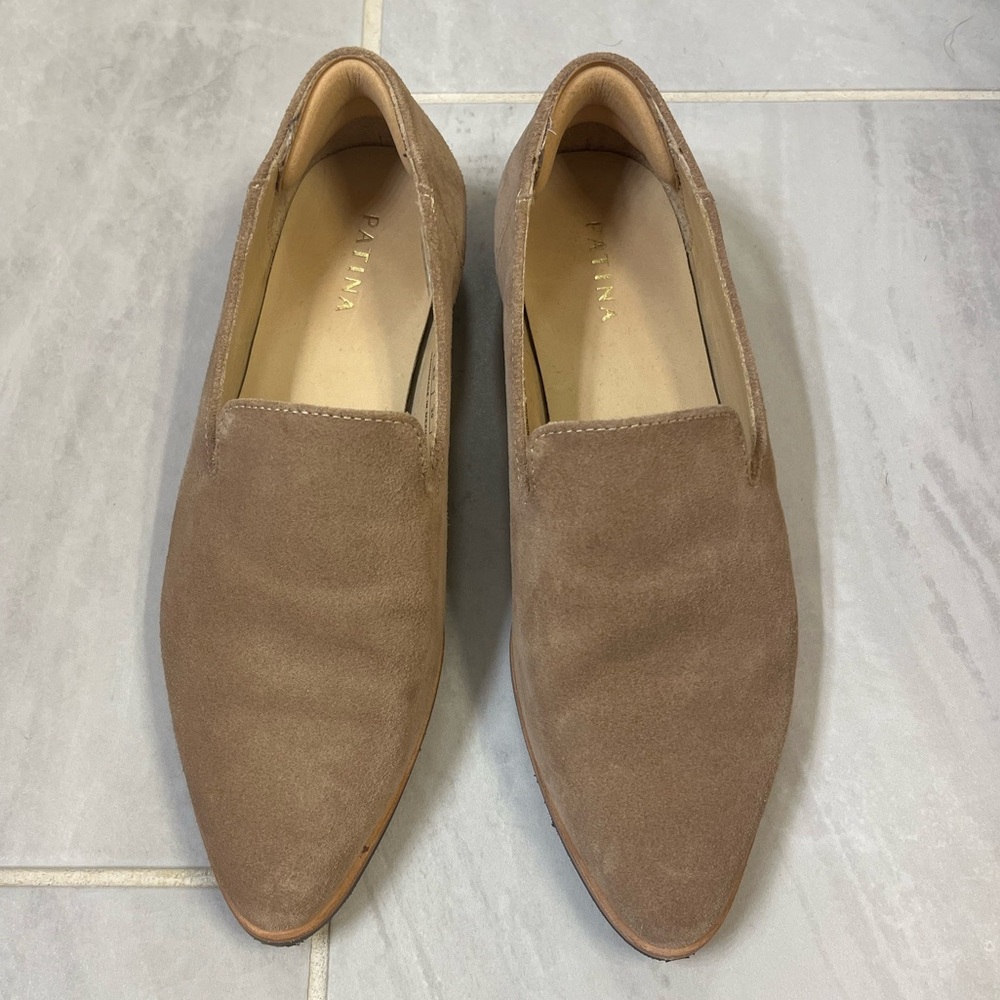 Patina Suede Pointed Toe Flats